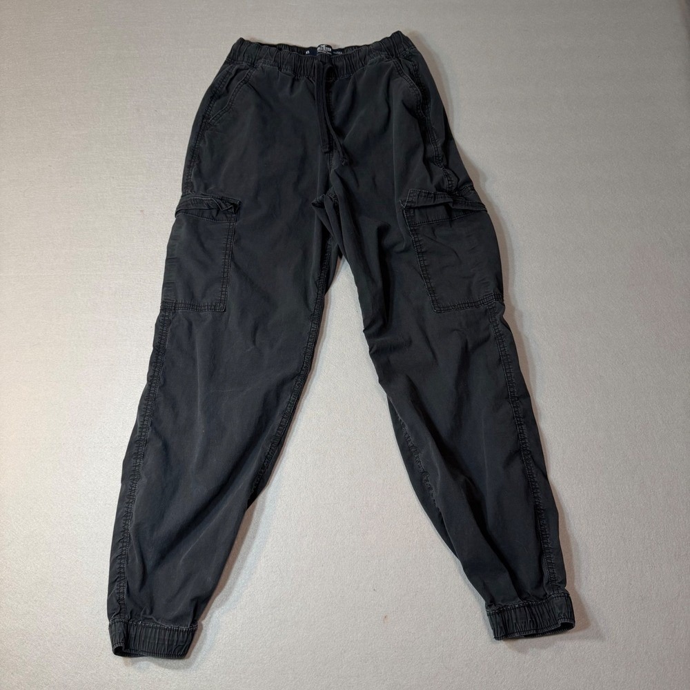 Hollister Ultra High Waisted Jogger‎ Pants XS Black Cargo Joggers